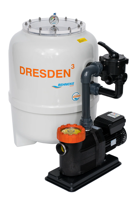 Sistema de filtración DRESDEN³ con bomba y válvula selectora de 6 vías