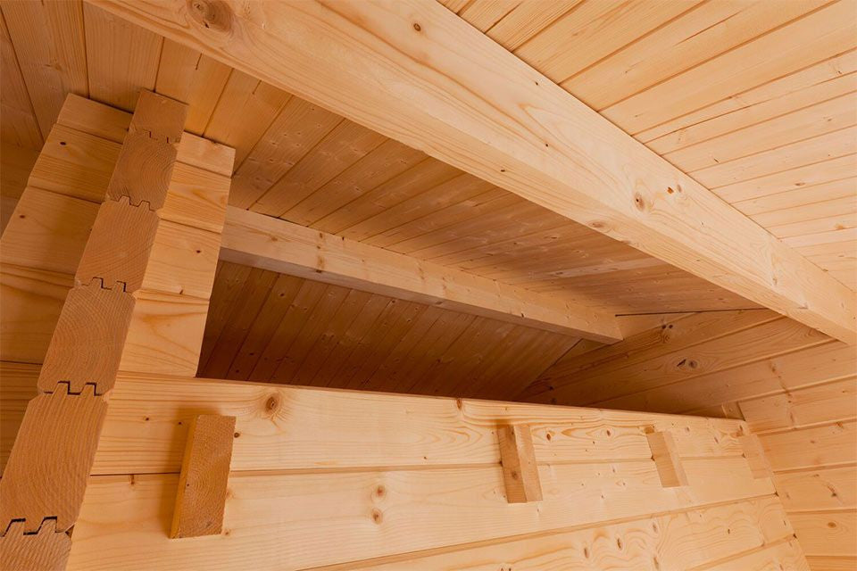 HOT HOUSE Gartensauna / Maße: (B x T x H) 387 x 387 x  282 cm